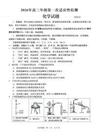 青岛市2026年高三下学期3月第一次适应性检测 化学试卷及答案