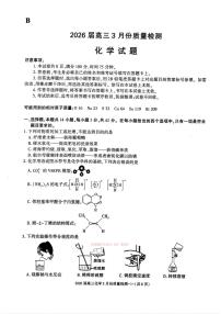 2026届浙江高三下学期3月化学试题及答案