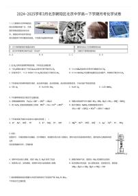 2024~2025学年3月北京朝阳区北京中学高一下学期月考化学试卷（有答案解析）