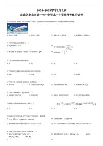 2024~2025学年3月北京东城区北京市第一七一中学高一下学期月考化学试卷（有答案解析）