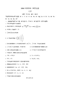 湖南省长沙市长郡中学2025-2026学年高一下学期开学检测化学试题（Word版附解析）