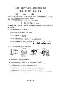 2025-2026学年北京中学高二上学期12月月考化学（英才）试题（无答案）