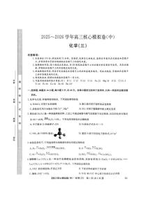 化学-九师联盟2025-2026学年高三核心模拟卷（中）三试卷及答案