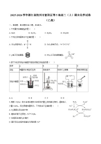2025-2026学年浙江省杭州市富阳区等5地高二（上）期末化学试卷（乙类）-自定义类型