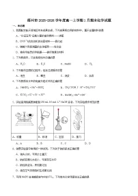 广西梧州市2025-2026学年高一上学期期末抽样检测化学试卷（Word版附答案）