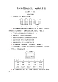 高中化学鲁科版 (2019)选择性必修1第3节 电能转化为化学能——电解第1课时习题