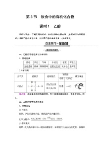 鲁科版 (2019)必修 第二册第3节 饮食中的有机化合物学案设计