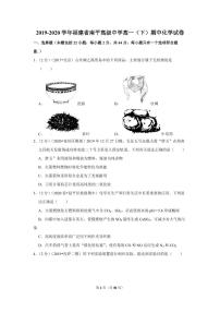 2019-2020学年福建省南平高级中学高一（下）期中化学试卷