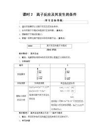 人教版 (新课标)必修1第二节 离子反应教案设计