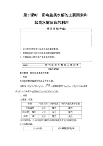 高中化学人教版 (新课标)选修4 化学反应原理第二节 水的电离和溶液的酸碱性第2课时教案