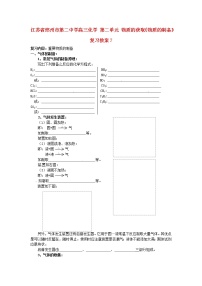 2021届高三化学 第二单元 物质的获取《物质的制备》复习教案7