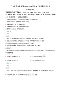 广东省省名校联盟2021届高三下学期开学考试（新高考）化学试题（解析版）