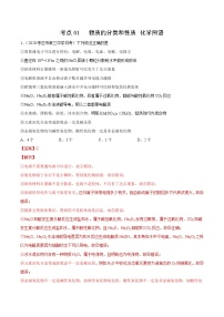 2021高中化学专题练习  考点01 物质的分类和性质 化学用语(解析版)