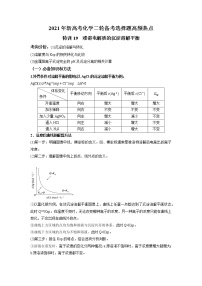 2021年新高考化学二轮备考选择题高频热点专项突破--专项突破19 难溶电解质的沉淀溶解平衡