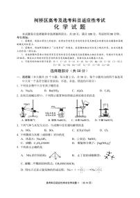 2021届浙江省绍兴市柯桥区高三下学期5月适应性考试化学试题