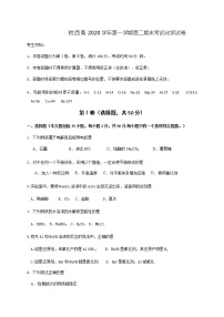 浙江省杭州市西湖高级中学2020-2021学年高二上学期期末考试化学试题+Word版含答案