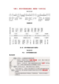 2022高考历史一轮复习思维导图政治史专题三现代中国的政治建设祖国统一与对外关系8现代中国的政治建设与祖国统一学案人民版