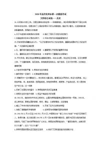 广东省化州市2020届高三上学期第一次模拟考试历史试题含答案