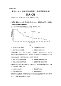 福建省莆田市2021届高三毕业班下学期（3月）第二次教学质量检测历史试题含答案