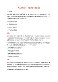 高考历史一轮复习考点规范练33民族关系与国家关系含解析新人教版