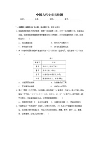 中国古代史单元检测（练）-2023年高考历史一轮复习讲练测（新教材专用）