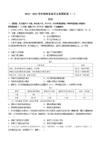 海南省2023届高三高考全真模拟（一）历史试题