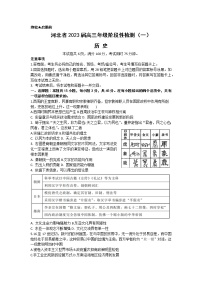 河北省部分学校2022-2023学年高三上学期阶段性检测（一）历史试题