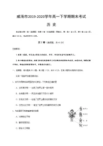 2020威海高一下学期期末考试历史试题含答案