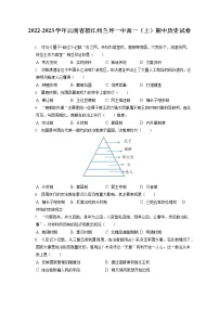2022-2023学年云南省怒江州兰坪一中高一（上）期中历史试卷（含答案解析）