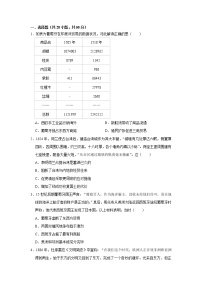 人教统编版选择性必修3 文化交流与传播第7课 近代殖民活动和人口的跨地域转移课时练习