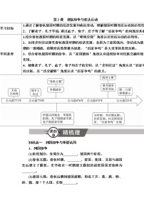 高中历史第2课	 诸侯纷争与变法运动	导学案