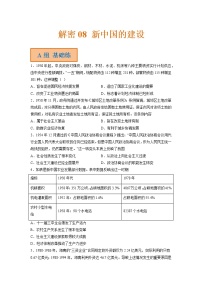 08 新中国的建设（分层训练）——【高考二轮复习】2023年高考历史统编版通用全面复习汇编（原卷版+解析版）