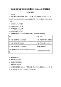 2023届湖南省娄底市新化县五校联盟高三上学期期末联考历史试题 解析版