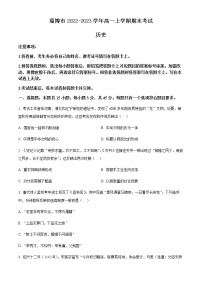 山东省淄博市2022-2023学年高一上学期期末考试历史试题（Word版含答案解析）