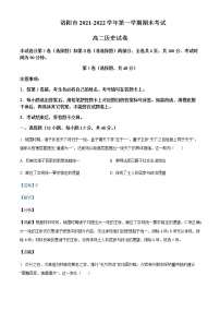 2021-2022学年河南省洛阳市高二上学期期末历史试题含解析