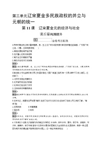 (必修)中外历史纲要(上)第三单元 辽宋夏金多民族政权的并立与元朝的统一第11课 辽宋夏金元的经济与社会	同步达标检测题