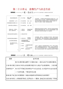 高考历史一轮复习第二十六单元 食物生产与社会生活 教案 (含详解)