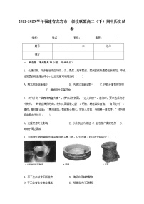 2022-2023学年福建省龙岩市一级校联盟高二（下）期中历史试卷含解析