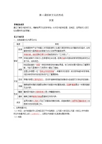 历史选择性必修3 文化交流与传播第4课 欧洲文化的形成导学案