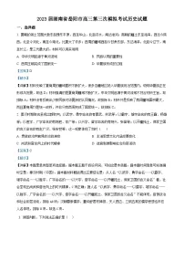 湖南省岳阳市2023届高三历史三模试题(Word版附解析)