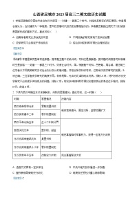 山西省运城市2023届高三历史二模试题（Word版附解析）