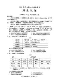 2023届河北省保定市高三第二次模拟历史试卷+答案