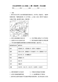 河北省邯郸市2023届高三三模（保温卷）历史试题（无答案）