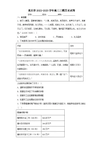 重庆市2022-2023学年高三三模历史试卷(含解析)