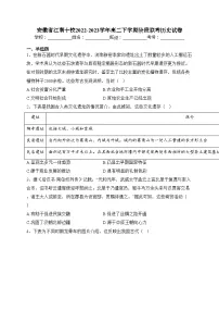 安徽省江南十校2022-2023学年高二下学期阶段联考历史试卷(含答案)
