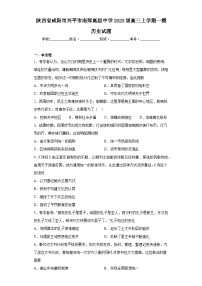 陕西省咸阳市兴平市南郊高级中学2023届高三上学期一模历史试题（含解析）
