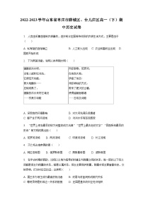 2022-2023学年山东省枣庄市薛城区、台儿庄区第二学期高一期中考试历史试题含解析