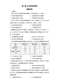 选择性必修2 经济与社会生活第7课 古代的商业贸易达标测试