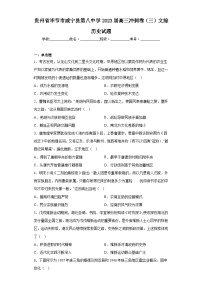 贵州省毕节市威宁县第八中学2023届高三冲刺卷（三）文综历史试题（含解析）