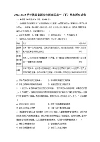2022-2023学年陕西省西安市阎良区高一(下)期末历史试卷(含解析)